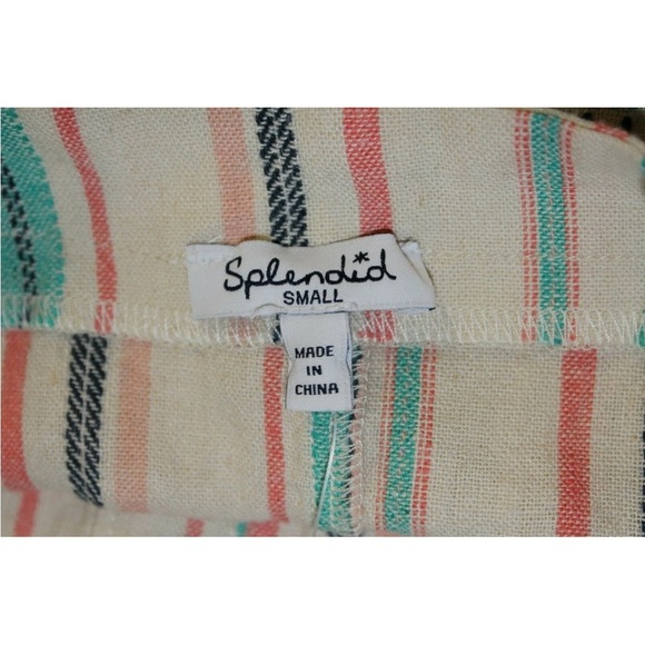 Splendid NWT Women's Belted Romper Multi Color Beige Size Small - Picture 10 of 11